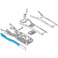 OEM 2007 BMW 750Li Front Left Center Console Trim Panel Diagram - 51-16-7-011-045