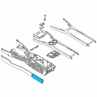 OEM 2003 BMW 760Li Rear Left Center Console Trim Panel Diagram - 51-16-7-011-049