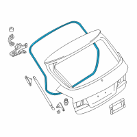OEM 2015 BMW X1 Trunk Lid Gasket Diagram - 51-76-2-990-474