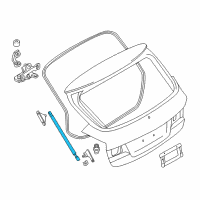 OEM 2013 BMW X1 Gas Pressurized Spring, Trunk Lid Diagram - 51-24-2-990-136