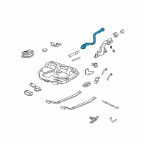 OEM 2000 Honda Civic Pipe, Fuel Filler Diagram - 17660-S04-A03