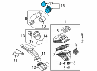 OEM 2022 Hyundai Santa Cruz Air Intake Hose Diagram - 28139P22600