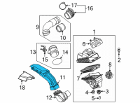 OEM Hyundai Santa Fe Duct Assembly-Air Diagram - 28210-P2000