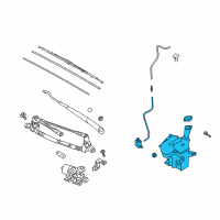 OEM 2020 Hyundai Accent Reservoir & Pump Assembly-Washer Diagram - 98610-J0000