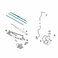 OEM 2022 Kia Rio Passeger Windshield Wiper Blade Assembly Diagram - 98360H9000