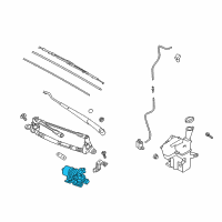 OEM 2019 Hyundai Ioniq Windshield Wiper Motor Assembly Diagram - 98110-G2000