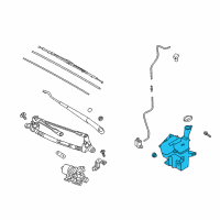 OEM 2019 Hyundai Accent Windshield Washer Reservoir Assembly Diagram - 98620-J0100