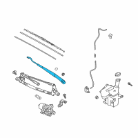 OEM Hyundai Accent Windshield Wiper Arm Assembly(Passenger) Diagram - 98321-J0000