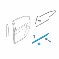 OEM 2014 Kia Cadenza MOULDING Assembly-Waist Line Diagram - 877213R110