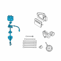 OEM 1992 Dodge B150 DISTRIBTR-Engine Diagram - 4740338AB