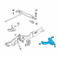 OEM 2004 Chevrolet S10 Front Lower Control Arm Assembly *"No Color" Diagram - 15293530