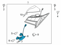 OEM 2021 Hyundai Elantra Holder & Wiring-Rear COMBI, O/S Diagram - 92491-AA020