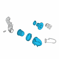 OEM 2002 Ford Mustang Air Cleaner Assembly Diagram - XR3Z-9600-AA