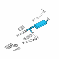 OEM 2006 Nissan Titan Exhaust, Main Muffler Assembly Diagram - 20100-7S200