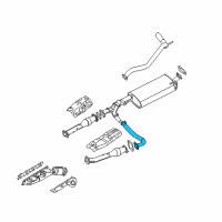 OEM 2004 Nissan Pathfinder Armada Exhaust Tube Assembly, Center Diagram - 20030-7S000