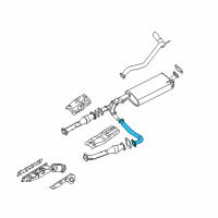 OEM Nissan Titan Exhaust Tube Assembly, Center Diagram - 20030-7S000