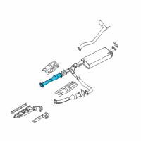 OEM 2004 Nissan Titan Exhaust Tube Assembly, Front Right Diagram - 20010-ZH35B