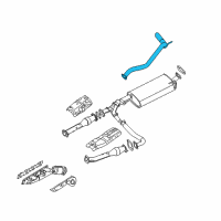 OEM 2006 Nissan Titan Exhaust Tube Assembly, Rear Diagram - 20050-7S200