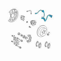 OEM 2009 Toyota Sienna ABS Sensor Wire Diagram - 89545-08010