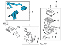 OEM Kia Hose Assembly-Air Intake Diagram - 28140Q5300