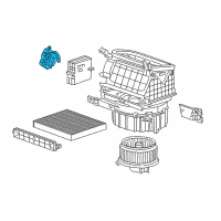 OEM 2013 Honda Pilot Motor Assembly, Fresh/Recirculating Diagram - 79350-TK8-A41