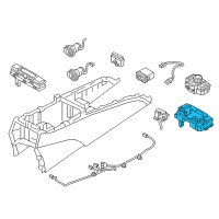 OEM Hyundai Genesis Switch Assembly-Console Upper Cover Diagram - 93315-B1015-4X