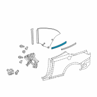 OEM 2015 Lexus IS250 Moulding, Quarter Belt, RH Diagram - 75671-53010