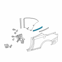 OEM 2014 Lexus IS250 Moulding, Quarter Belt, RH Diagram - 75671-53010