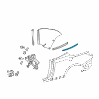 OEM 2015 Lexus IS350 Weatherstrip, Quarter Trim Panel, Inner LH Diagram - 68174-53030