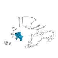 OEM 2010 Lexus IS250 Regulator Sub-Assy, Quarter Window, RH Diagram - 69803-53030