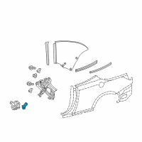 OEM 2015 Lexus IS350 Plate, Rear Door Window Diagram - 69813-33010