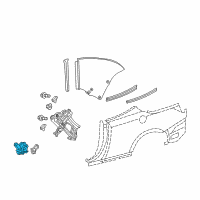 OEM 2010 Lexus IS250 Motor Assy, Power Window Regulator, RH Diagram - 85710-53080