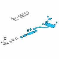 OEM 2009 Chevrolet Malibu Muffler & Pipe Diagram - 25972367