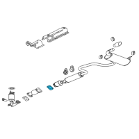 OEM 2009 Chevrolet Malibu Muffler & Pipe Gasket Diagram - 15939791