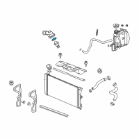 OEM Pontiac Firebird Thermostat Housing Seal Diagram - 24506985