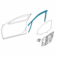 OEM 2018 Infiniti QX30 Glass Run Rubber-Front Door RH Diagram - 80330-5DA3A