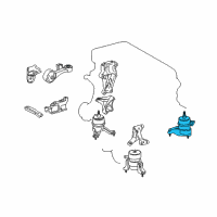 OEM 2016 Toyota Camry Rear Mount Diagram - 12372-0H130