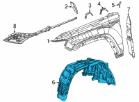 OEM Jeep Grand Cherokee L FENDER-WHEELHOUSE INNER Diagram - 68376700AD