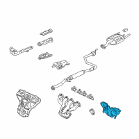 OEM 1995 Acura Integra Cover B, Exhaust Manifold Diagram - 18121-P30-000