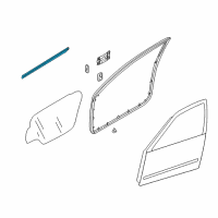 OEM 1999 Nissan Altima Seal Assy-Front Door Inside RH Diagram - 80834-9E000