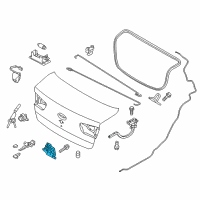 OEM 2015 Kia Rio Trunk Lid Latch Assembly Diagram - 812301W010