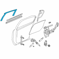 OEM 1998 Buick Park Avenue Weatherstrip Asm-Rear Side Door Window Diagram - 25699757