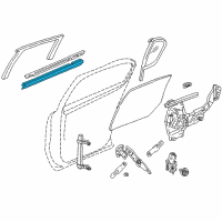 OEM 1997 Buick Park Avenue Sealing Strip Asm-Rear Side Door Window Outer Diagram - 25709226