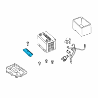 OEM Pontiac Retainer-Battery Hold Down Diagram - 92111007