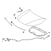 OEM Toyota Corolla Cross Support Rod Clip Diagram - 53452-15020