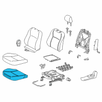 OEM 2015 Toyota Yaris Seat Cushion Pad Diagram - 71512-0D440