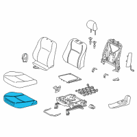 OEM 2014 Toyota Yaris Seat Cushion Pad Diagram - 71512-52570