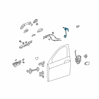 OEM 2008 Honda Accord Cylinder, Driver Side Door Diagram - 72185-TE0-A01