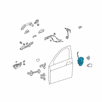 OEM Honda Latch Assembly, Left Front Door Diagram - 72150-TE0-A12