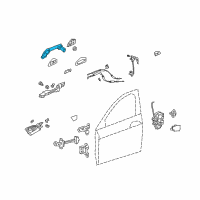 OEM 2008 Honda Accord Handle, Passenger Side Diagram - 72141-TA5-A11